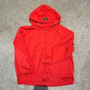 Daily drills Red Zip-Up Hoodie and sweatpants set